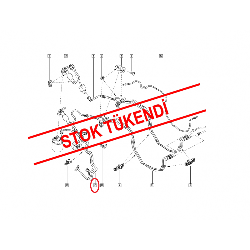 RENAULT KANGOO III MAZOT FİLTRE HORTUMU 8200811721