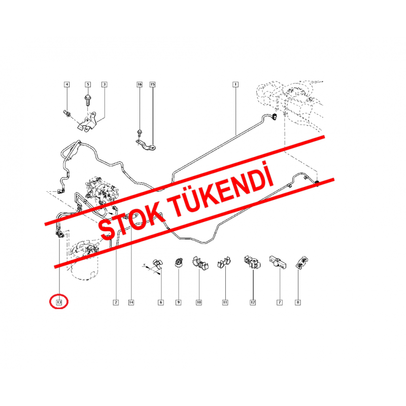 DACİA LOGAN MAZOT FİLTRE HORTUMU 8200685633