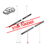 RENAULT CLİO 1 98< KAPI BANDI SİYAH (RT YAZISIZ) ÖN SOL 7700829793