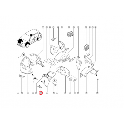 RENAULT MEGANE 2 - II ÖN TAMPON ALT PLASTİĞİ SOL 8200241731