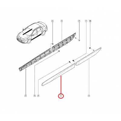 RENAULT FLUENCE KAPI BANDI ÖN SOL 808770010R (YERLİ)
