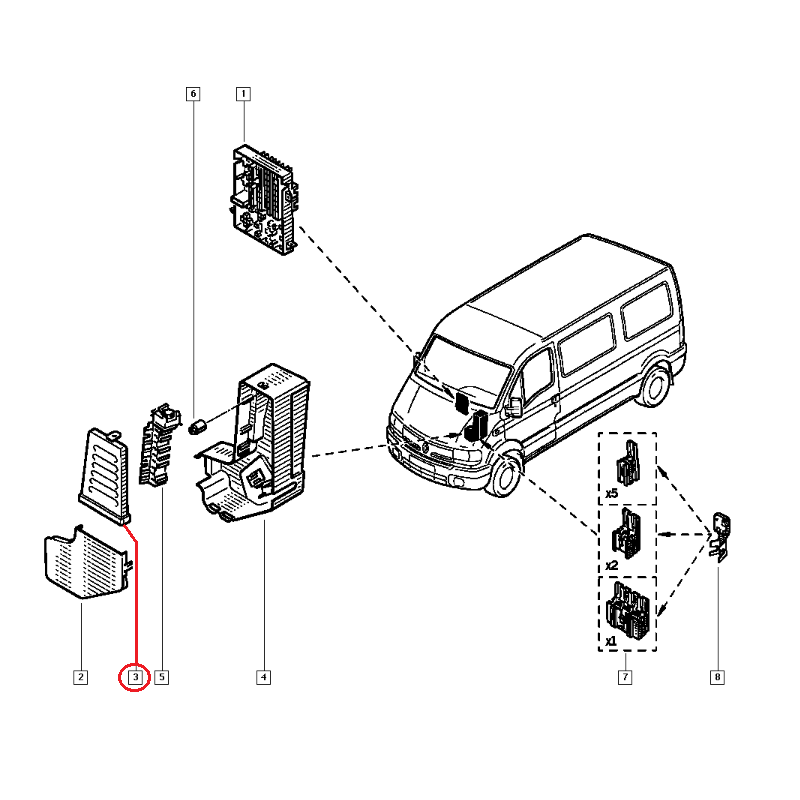 RENAULT MASTER 2 - II -04 ROLE KUTU KAPAĞI 7700309133