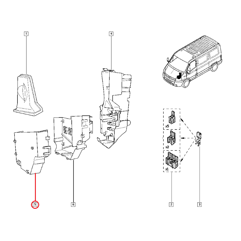 RENAULT MASTER 2 - II ROLE KUTU KAPAĞI 8200211018