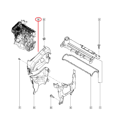 RENAULT FLUENCE MEGANE CLİO KANGOO LAGUNA 1.5 DCİ K9K TRİGER KAPAĞI ÜST 8200653631 - 8200653638 (YERLİ)