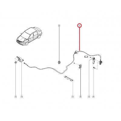 DACİA LOGAN KAPUT AÇMA TELİ 6001547330