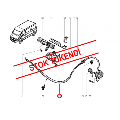RENAULT MASTER 2 - II KAPUT AÇMA TELİ 8200763132 - 8200162705