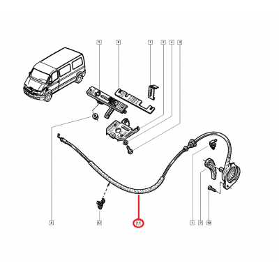 RENAULT MASTER 2 - II KAPUT AÇMA TELİ 7700352477
