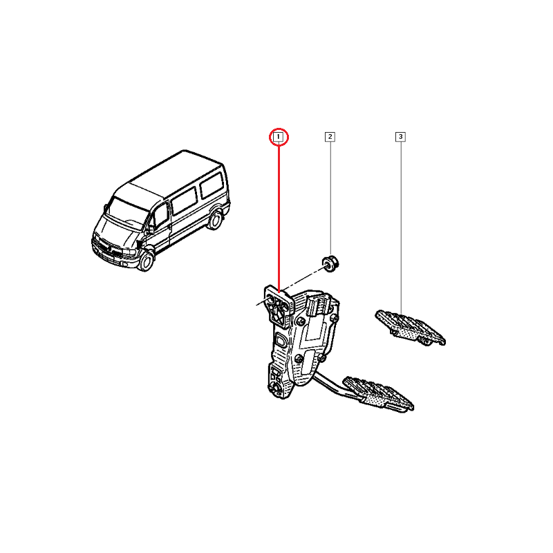 RENAULT MASTER 2 - II GAZ PEDALI HIZ REGÜLATÖRSÜZ 8200724059