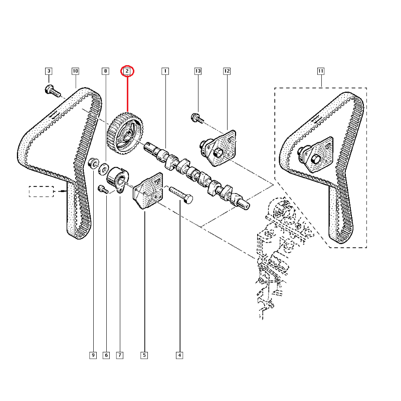 RENAULT TRAFİC 2 - II 1.9 F9Q EKSANTRİK DİŞLİSİ 7700111951