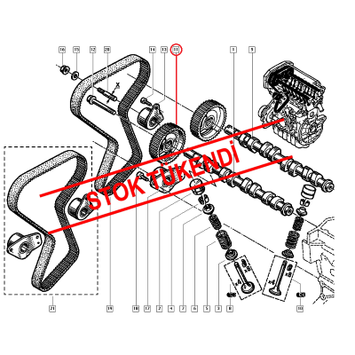 RENAULT MEGANE LAGUNA 2.0 F7R EKSANTRİK DİŞLİSİ 7700870531