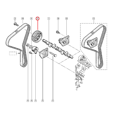 RENAULT TRAFİC 2 - II 1.9 F9Q EKSANTRİK DİŞLİSİ 8200277233 (BRUCKE MARKA)