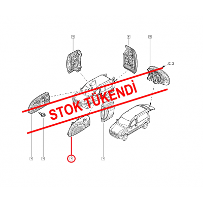 RENAULT KANGOO DIŞ KAPI KOLU ÖN SOL (DELİKLİ) 8200107367 - 7700354478 (YERLİ)