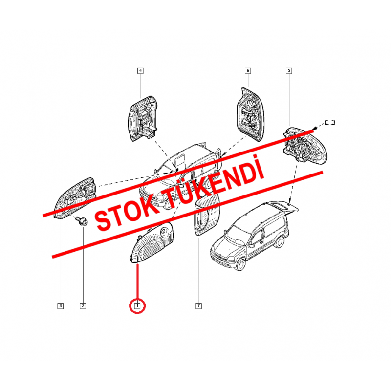 RENAULT KANGOO DIŞ KAPI KOLU ÖN SOL (DELİKLİ) 8200107367 - 7700354478 (YERLİ)