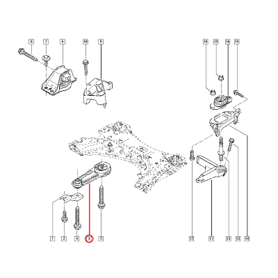 RENAULT SCENİC 2 - II MEGANE 2 - II CLİO 3 - III LOGAN SANDERO MOTOR TAKOZU ARKA 112383665R - 112381550R - 8200500928 - 6001549647 - 8200338385
