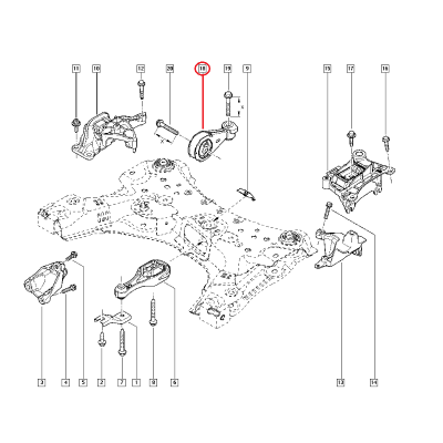 RENAULT MEGANE 3 - III FLUENCE 1.5 DCİ 1.4 TCE MOTOR TAKOZU ARKA 6 İLERİ 113560012R - 113560009R