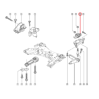 RENAULT MEGANE 2 - II CLİO 3 - III LOGAN 1.5 DCİ K9K MOTOR TAKOZU SOL ŞANZIMAN 8200352861 - 8200168073 - 8200352861
