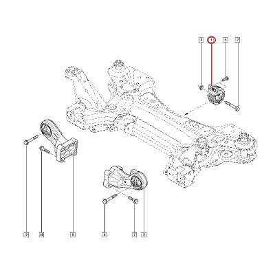 RENAULT MASTER 3 - III MOTOR TAKOZU ARKA ÇİFT TEKER 8200675064