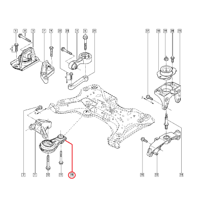 RENAULT TRAFİC 2 - II 2.0 M9R MOTOR TAKOZU ARKA 8200725253