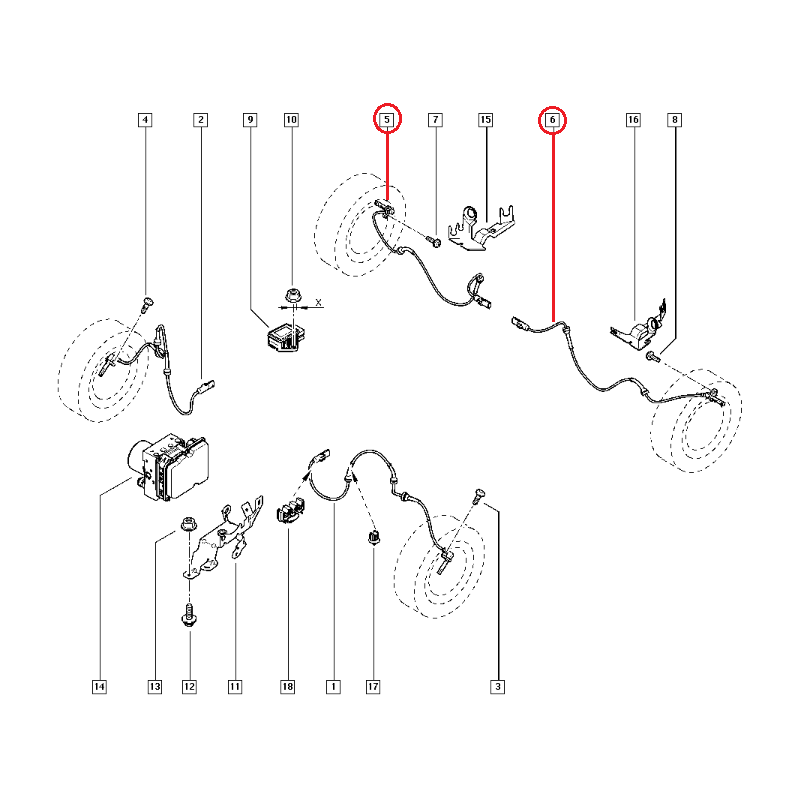 RENAULT MASTER 3 - III ABS KABLOSU ARKA SAĞ SOL 8200735315 (YERLİ)