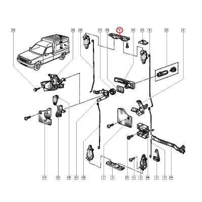 RENAULT EXPRESS BAGAJ KİLİT PARÇASI ÜST 7700763899 (YERLİ)