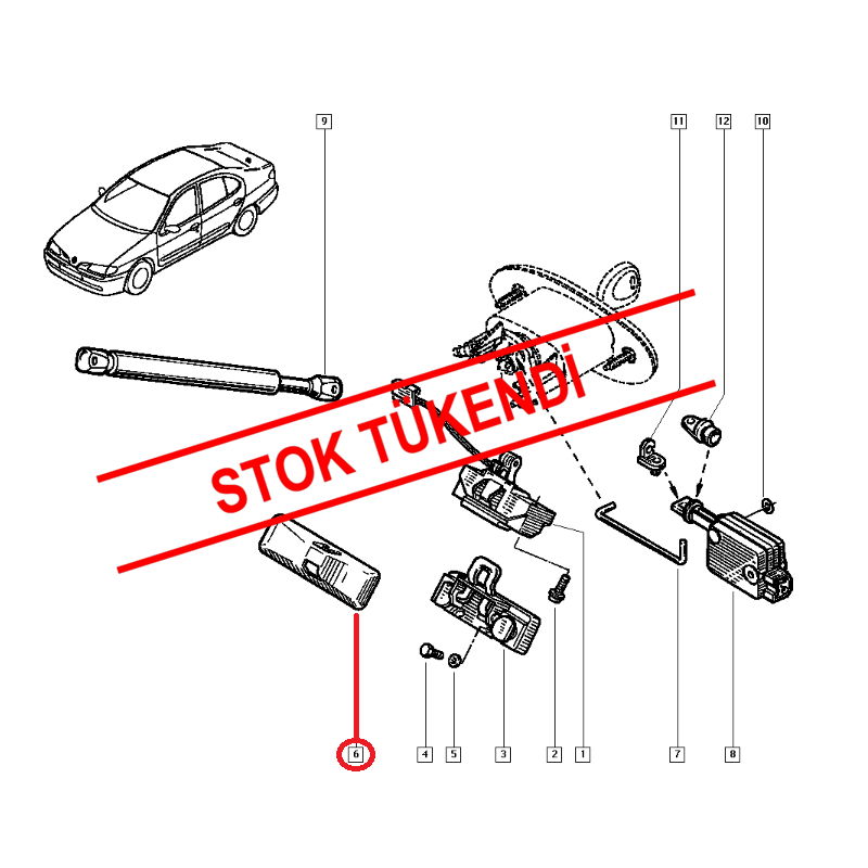 RENAULT MEGANE 1 BAGAJ KİLİT KAPAĞI 7700834330