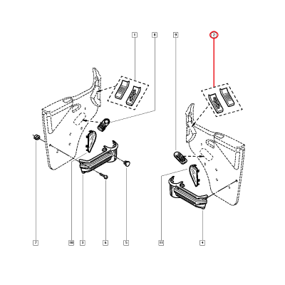 RENAULT MASTER 2 - II CAM DÜĞME PANELİ 7701207356