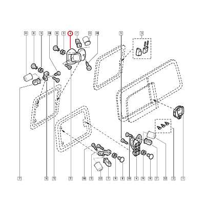 RENAULT KANGOO CAM KİLİDİ SAĞ SÜRGÜLÜ KAPI 8200103306