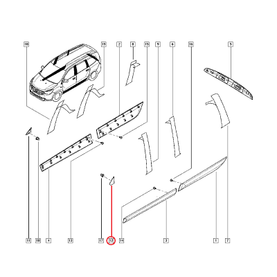 RENAULT LODGY AYNA BAKALİTİ SOL 638756739R (YERLİ)