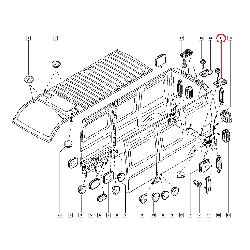 RENAULT MASTER 2 - II BAGAJ KAPAK TAPASI 7700353016