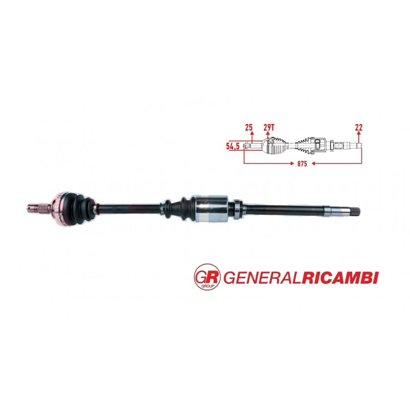 PEUGEOT 306 1.4 1.6 ABSLİ AKS SAĞ 3273.25 - 3273-3N - 3273.R9 - 3273.R8 - 3273.4V - 3273.3N (RICAMBI MARKA)