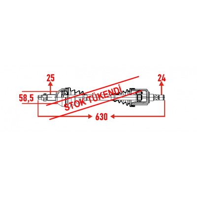 PEUGEOT 307 CİTROEN C4 1.4 1.6 2.0 16V BE ŞANZIMAN AKS SAĞ 32728W - 32729W (GLANZER MARKA)