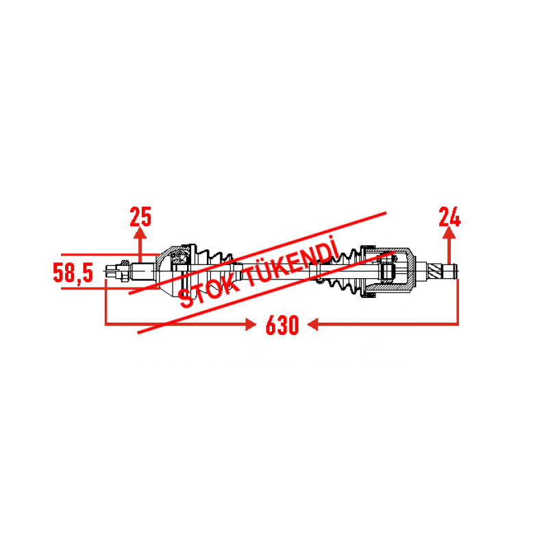 PEUGEOT 307 CİTROEN C4 1.4 1.6 2.0 16V BE ŞANZIMAN AKS SAĞ 32728W - 32729W (GLANZER MARKA)