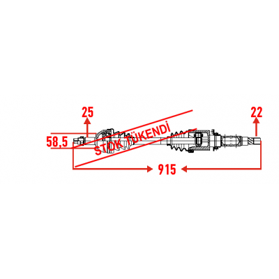 PEUGEOT 307 CİTROEN C4 1.4 1.6 16V AKS SAĞ 3273.AH - 3273.AJ - 9636786880 - 3273.QV - 3273.VG (MGA MARKA)