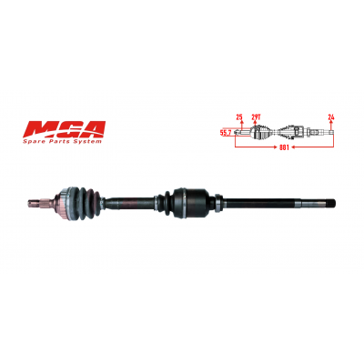 PEUGEOT 306 2.0 GTI ABSLİ AKS SAĞ 3273.1J - 3273.K6 - 3273.E9 - 3272.L3 - 3273.C5 - 3273.L1 - 3273.E6 - 3273.1H - 3273.1J (MGA MARKA)