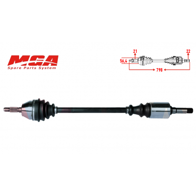 PEUGEOT 106 CİTROEN SAXO 1.4 1.0 1.5 DİZEL ABSSİZ AKS SAĞ 3273.0K - 3273.C9 - 96048667 - 3273.0K - 3273.5K - 3273.63 - 3273.69 - 3273.C9 - 3273.E4 - 96048667 - 95666909 - 95666941 - 3273.5E - 3273.08 - 3273.5F - 9566694187 (MGA MARKA)