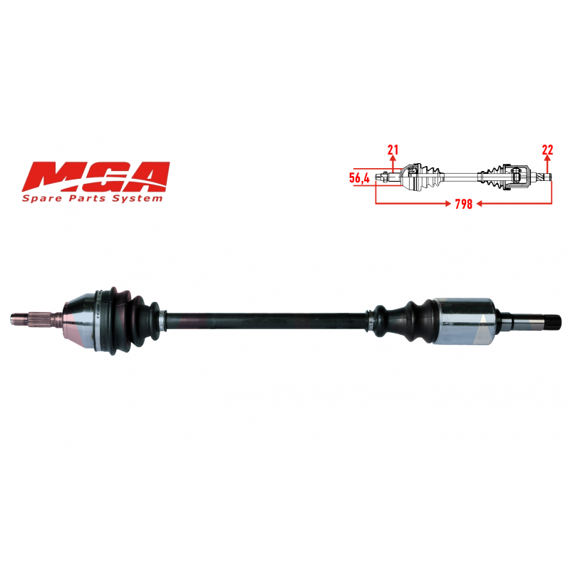 PEUGEOT 106 CİTROEN SAXO 1.4 1.0 1.5 DİZEL ABSSİZ AKS SAĞ 3273.0K - 3273.C9 - 96048667 - 3273.0K - 3273.5K - 3273.63 - 3273.69 - 3273.C9 - 3273.E4 - 96048667 - 95666909 - 95666941 - 3273.5E - 3273.08 - 3273.5F - 9566694187 (MGA MARKA)