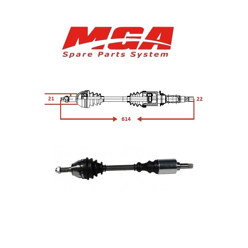 PEUGEOT 306 1.4 1.1 AKS SOL 3272.4R - 3272.75 - 3272-T2 (MGA MARKA)