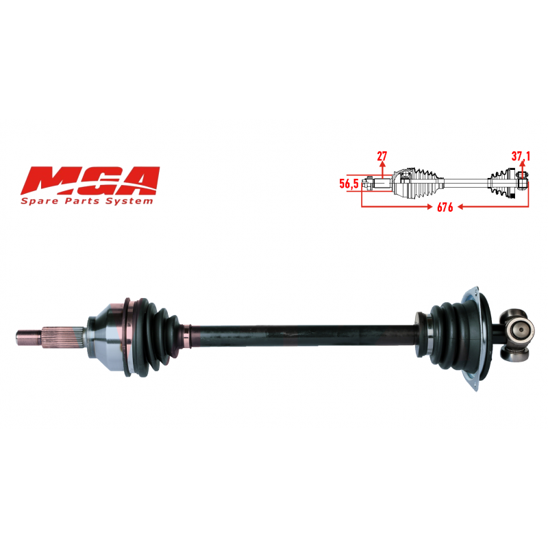 RENAULT TRAFİC OPEL VİVARO 1.9 F9Q AKS SOL 391018828R - 8200069147 - 8200334338 - 8200485589 - 4430547 - 91166708 (MGA MARKA)