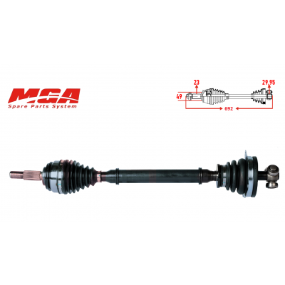 DACİA LOGAN 2004-2012 AKS SOL 391019117R - 6001548658 - 6001548659 - 8200499304 - 8200503358 - 391010167R - 391017723R - 7711497479 - 391011434R (MGA MARKA) 