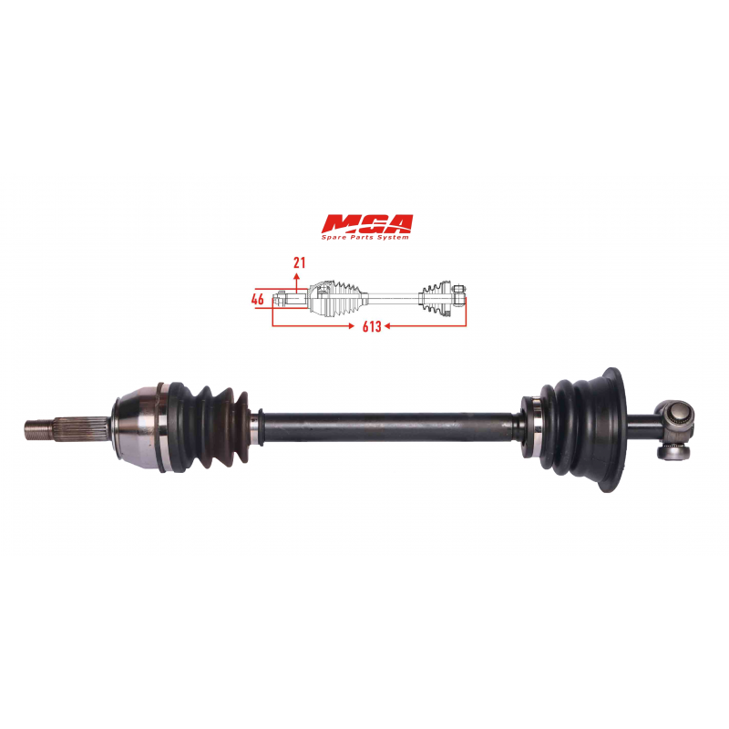 RENAULT CLİO 1 1990 - 1998 AKS SOL 7701349915 - 7701349923 - 7701351699 - 7700108119 - 7700109015 - 7700109016 - 7700109019 - 7700272532 - 7700749044 - 7700855764 - 7700860491 (MGA MARKA)