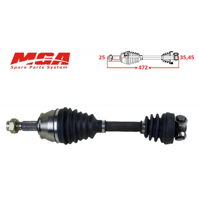 FİAT FİORİNO AKS SOL (KISA) 51783824 - 51902616 - 51934091 (MGA MARKA)