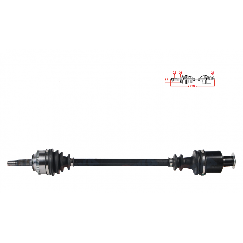 RENAULT CLİO 2 - II AKS SAĞ (OTOMATİK VİTES) 7700114751 - 7701470884 - 8200107090 - 7701352849 - 7711134327 (VEKA MARKA)