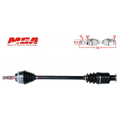 RENAULT KANGOO CLİO 2 - II AKS SAĞ (KALIN FREZE) 8200626032 - 8200236116 - 8200613820 - 8200613816 - 7711135883 - 8200622835 - 7711368907 - 7711368906 - 8200236099 - 7711135903 - 8200114426 (MGA MARKA)