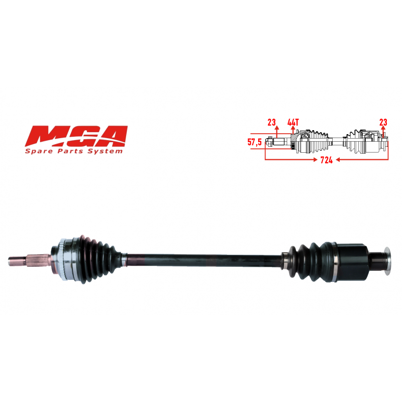 RENAULT KANGOO CLİO 2 - II AKS SAĞ (KALIN FREZE) 8200626032 - 8200236116 - 8200613820 - 8200613816 - 7711135883 - 8200622835 - 7711368907 - 7711368906 - 8200236099 - 7711135903 - 8200114426 (MGA MARKA)