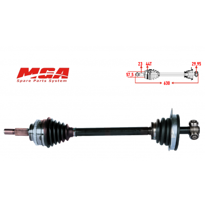 RENAULT KANGOO CLİO 2 - II AKS SOL (KALIN FREZE) 8200622834 - 8200274159 - 8200623787 - 8200236110 - 7711135906 - 8200240425 - 8200534635 - 7711135895 - 8201187723 (MGA MARKA)