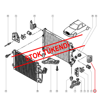 RENAULT MEGANE 1 RADYATÖR TESBİT PARÇASI 8200066223 - 7700430676