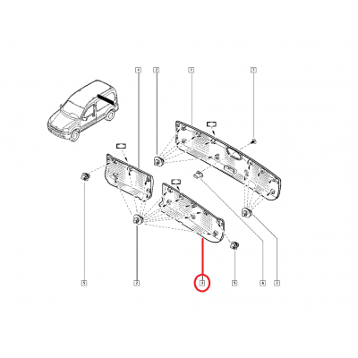 RENAULT KANGOO KAPI BANDI ÇİFT KAPI BAGAJ SOL 908738586R - 8200188540 (YERLİ)