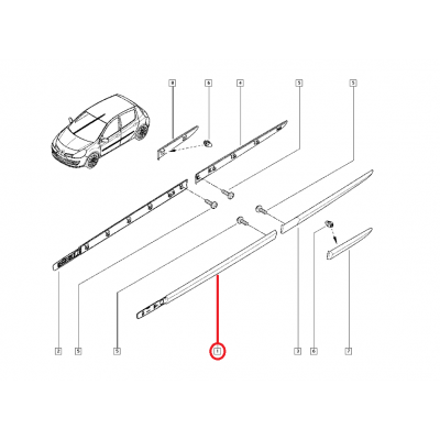 RENAULT CLİO 3 - III KAPI BANDI ÖN SOL 7701476434 - 8200289909