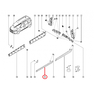 DACİA DOKKER KAPI BANDI ÖN SOL 808779284R (YERLİ)