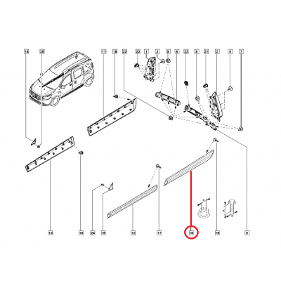DACİA DOKKER KAPI BANDI ARKA SOL 828775691R (YERLİ)